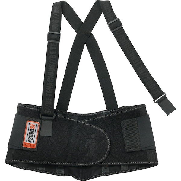 Proflex By Ergodyne Support, w/Suspenders, Spandex, 30-34Waist, Med, Black EGO11283 - main